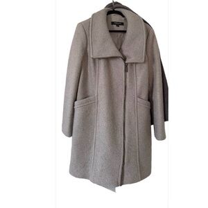 Kenneth Cole Women's Gray  Teddy Coat with Zip Front